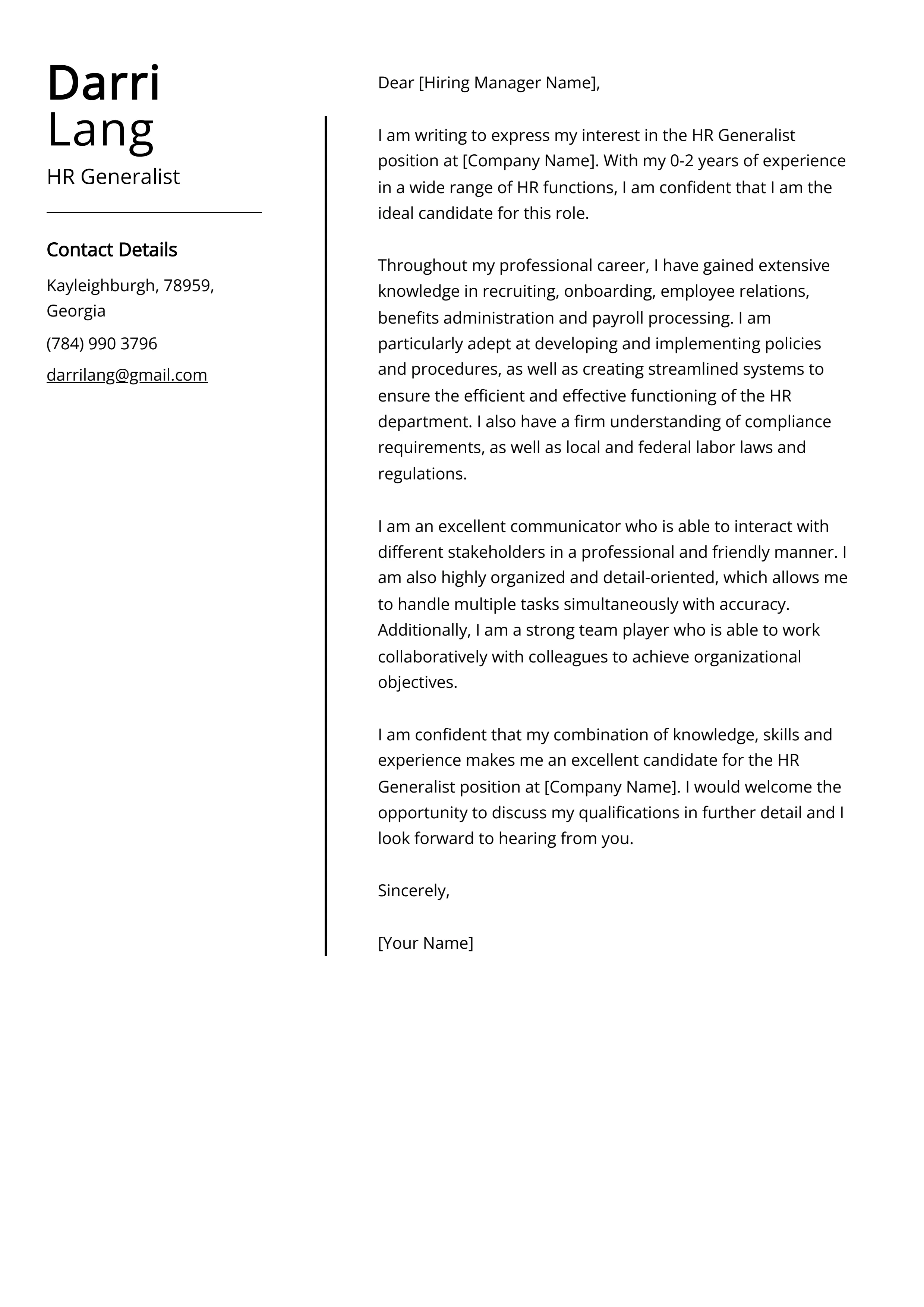 31349 professional cover letter