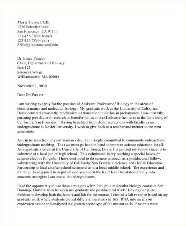 31350 cover letter formatting
