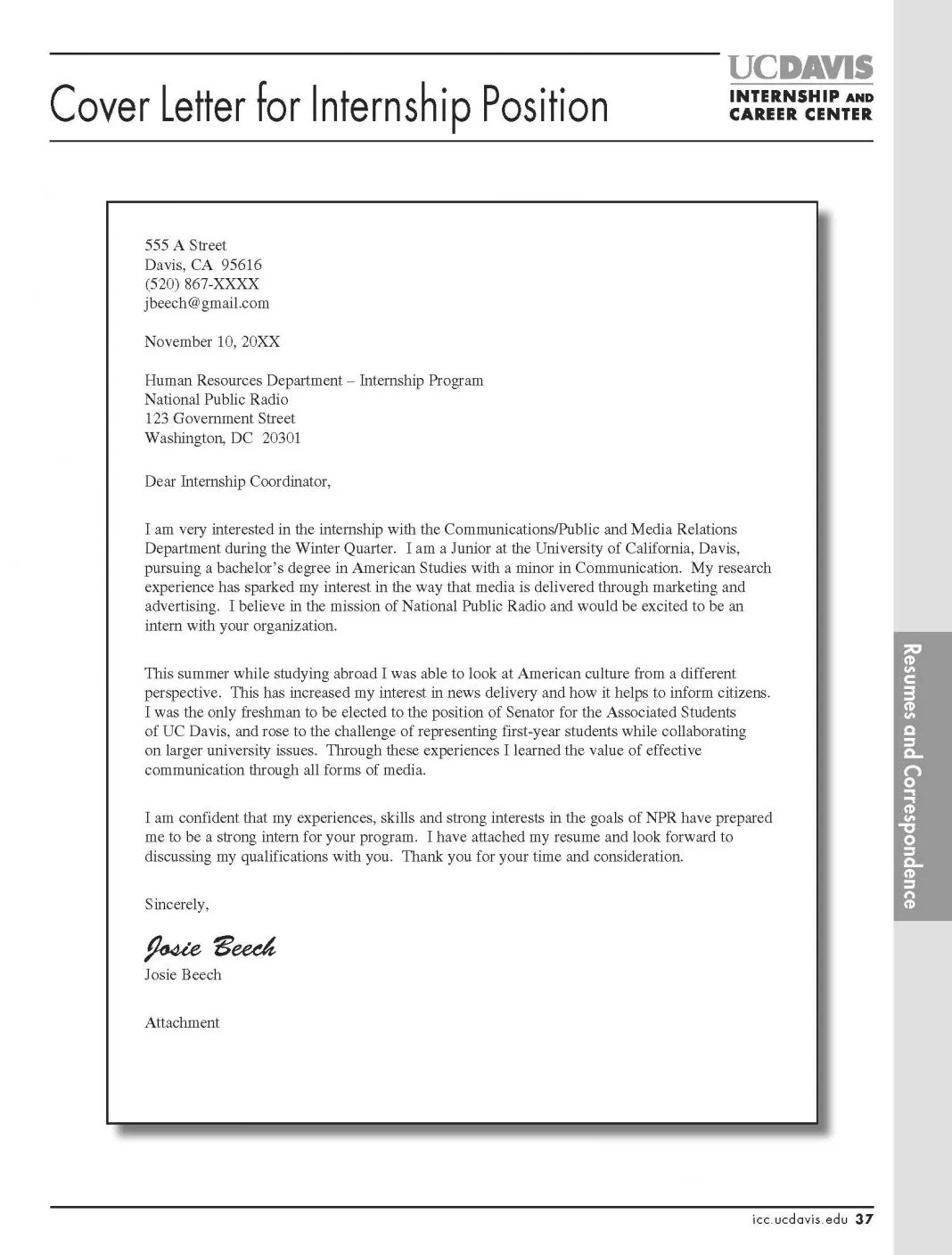 31354 cover letter writing