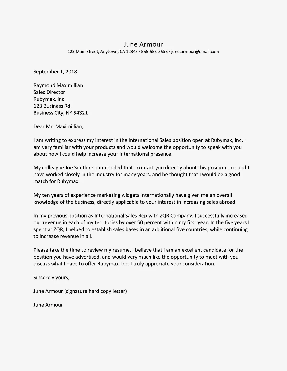 31363 referral cover letter header