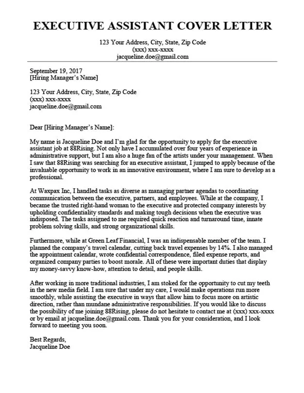 31378 cover letter formatting