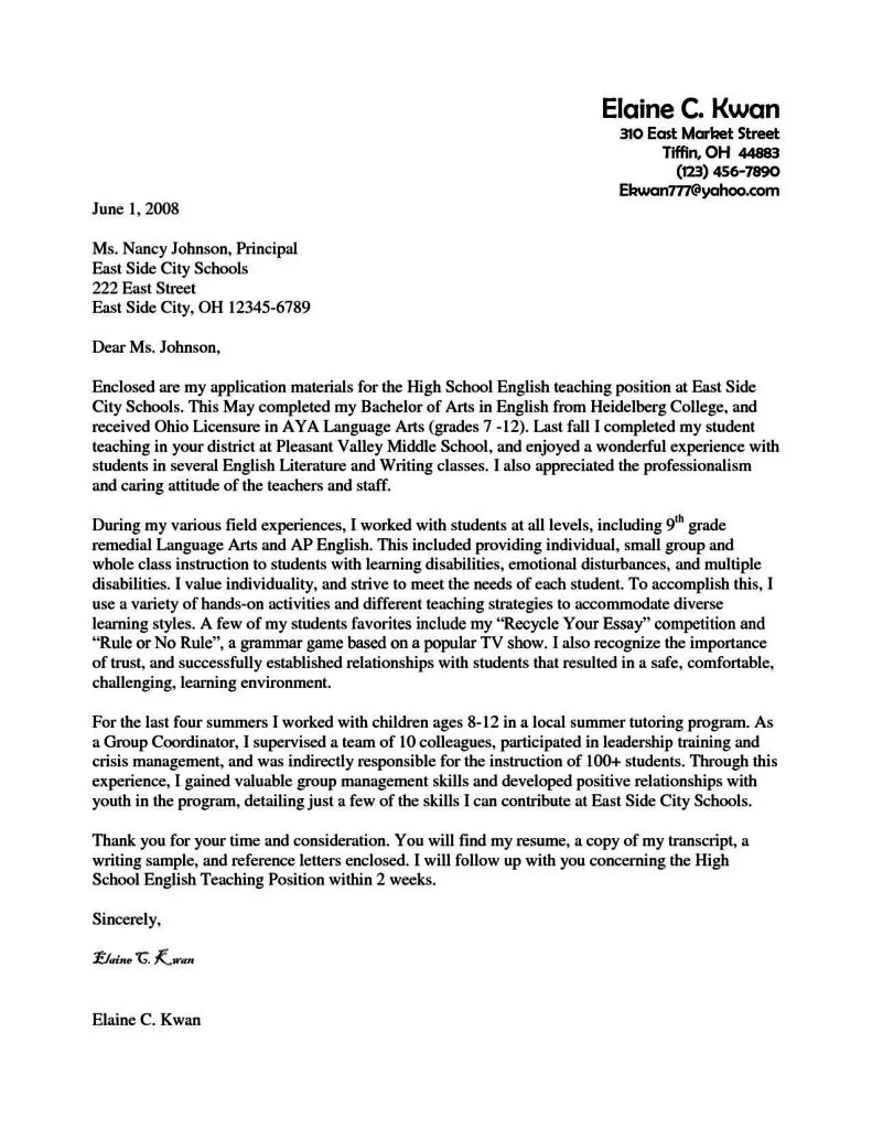 31387 cover letter structure