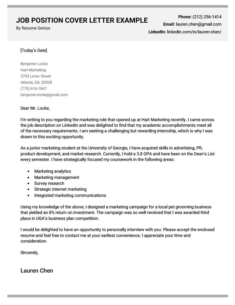 31391 cover letter tips
