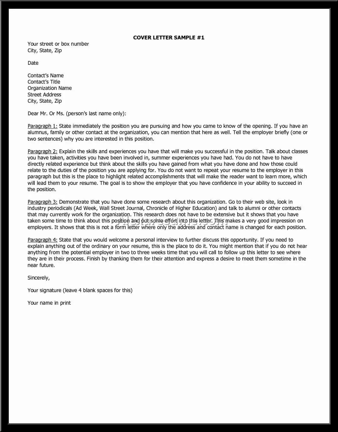 31396 cover letter styles