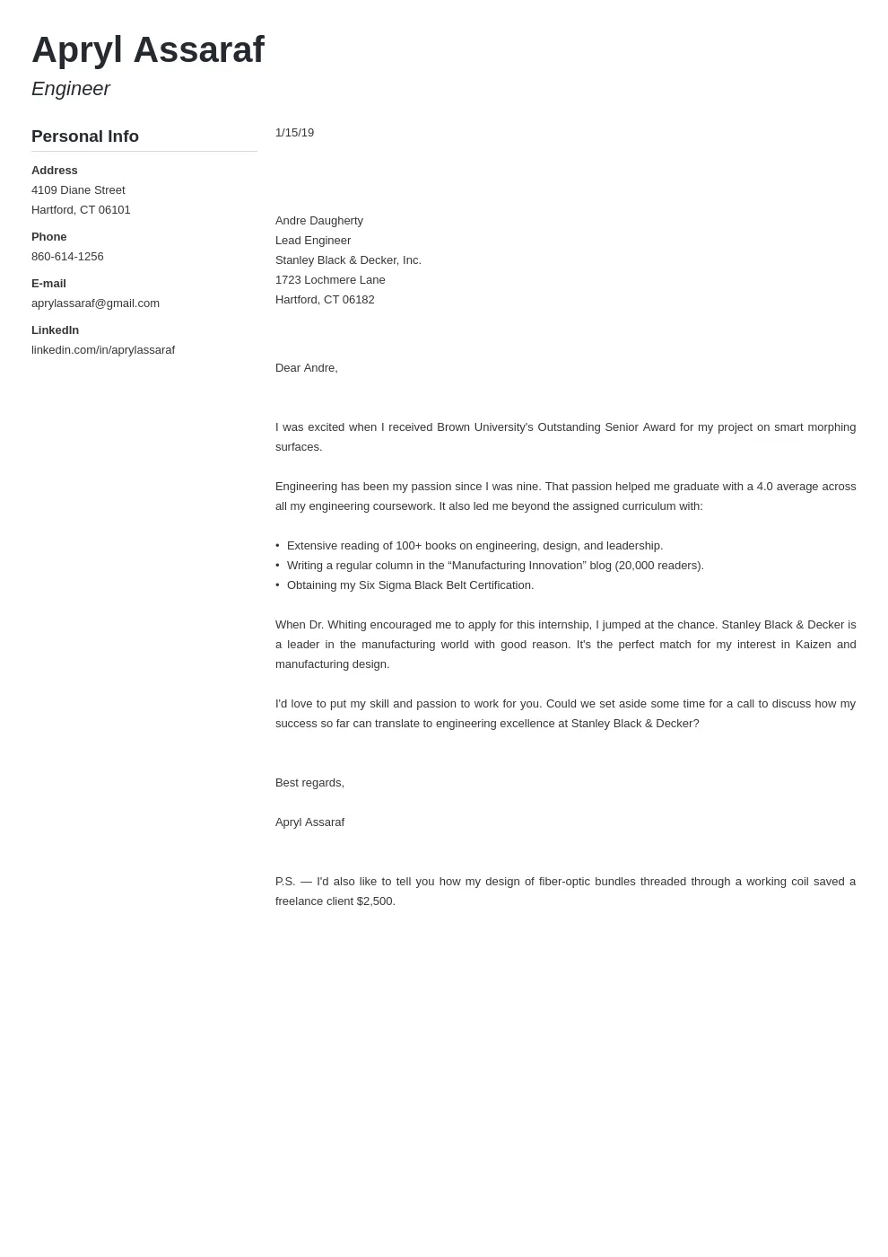 31397 cover letter internship importance