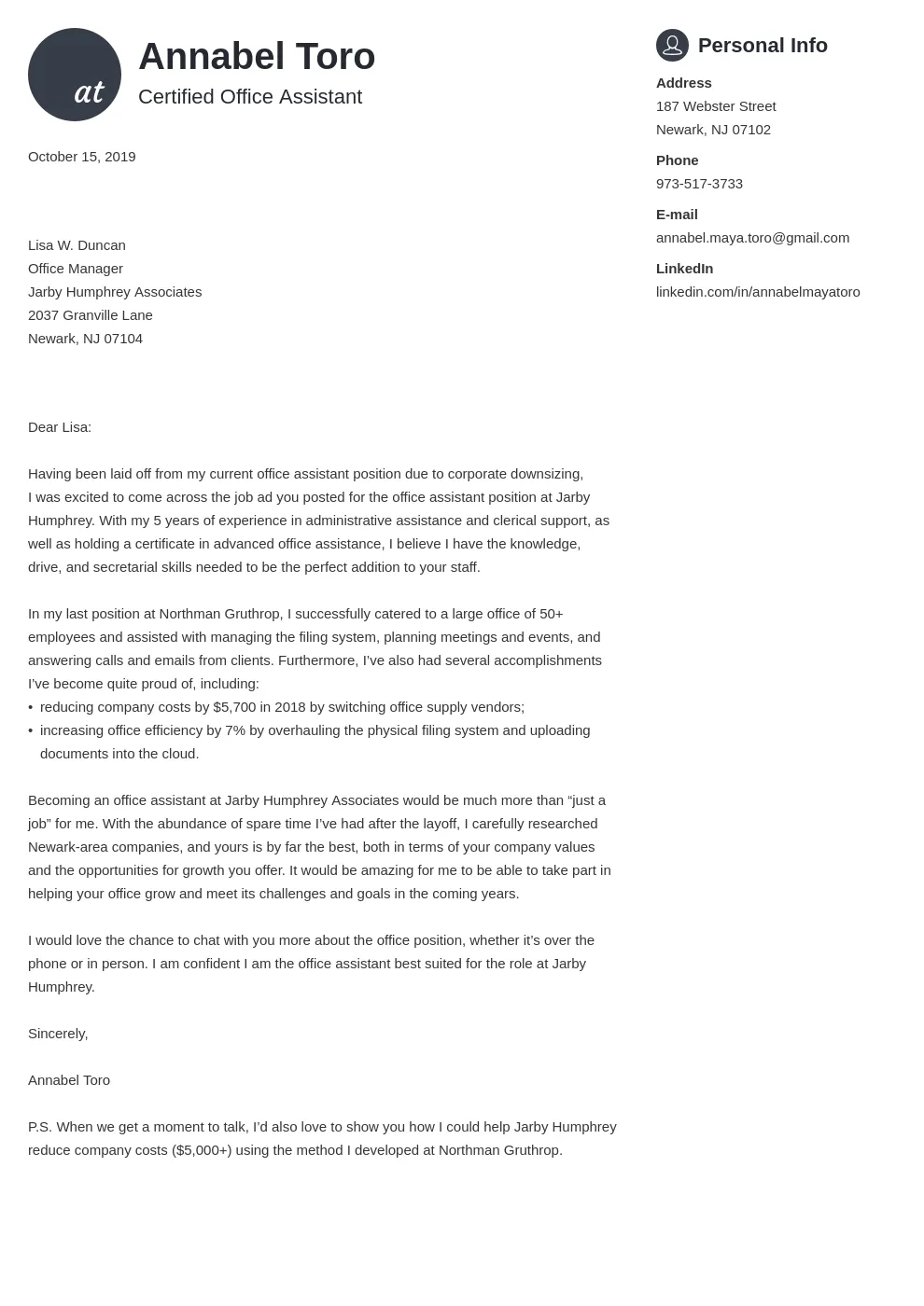 31398 cover letter body