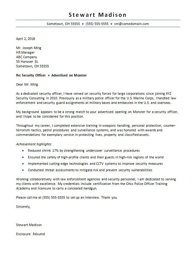 31404 director security cover letter achievements