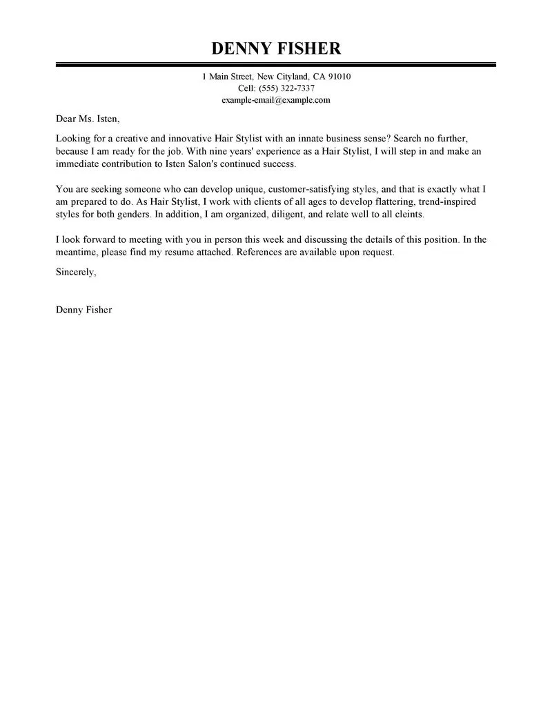 31406 hairdresser cover letter 2