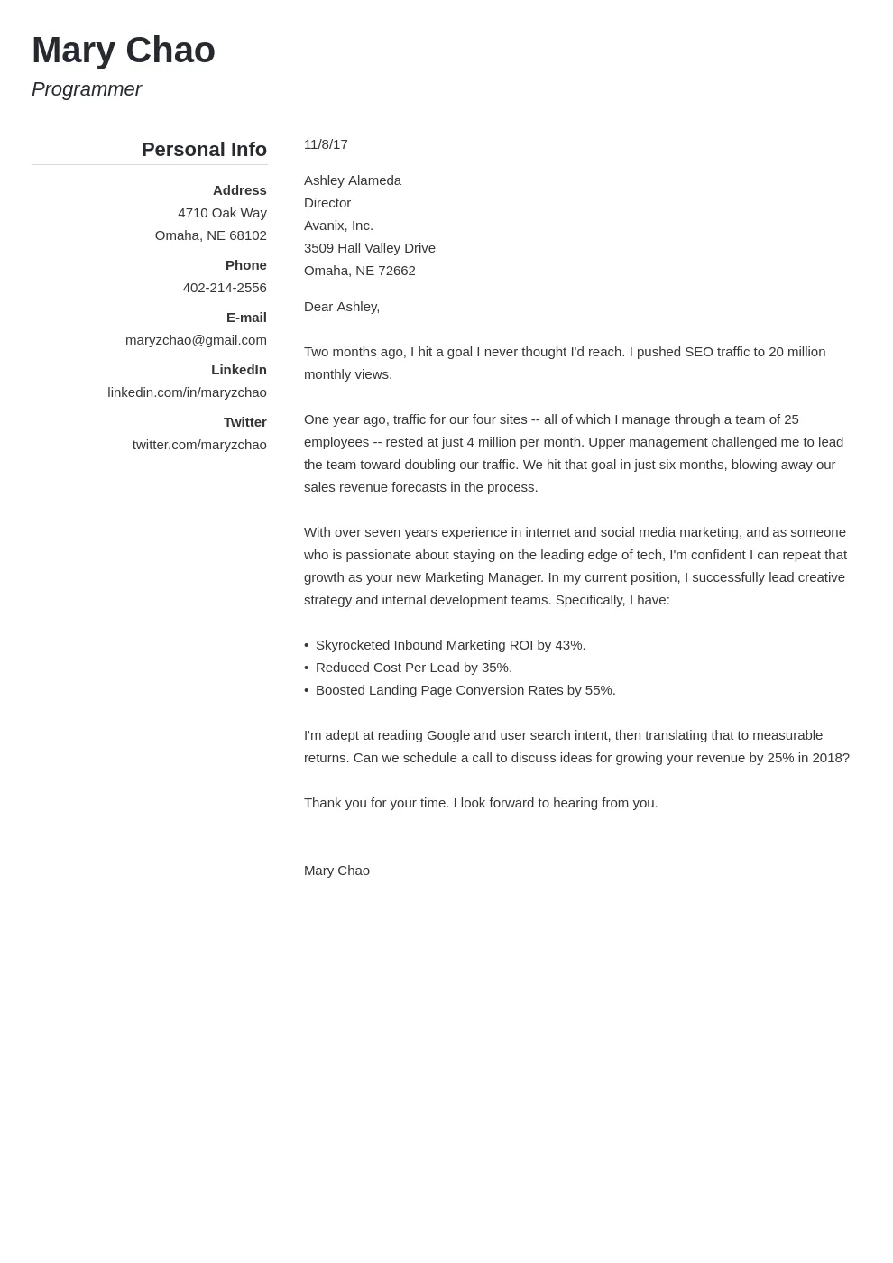 31415 cover letter formatting