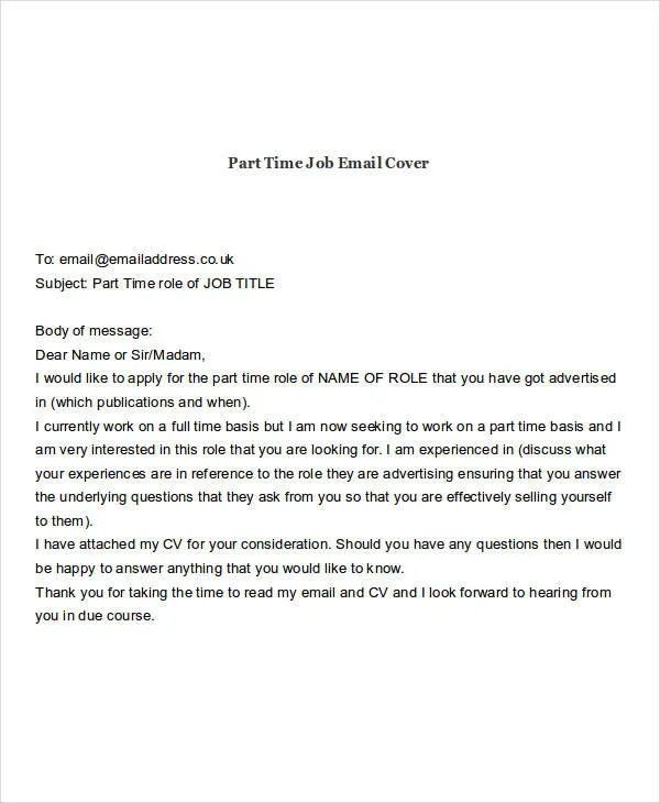 31434 email cover letter subject
