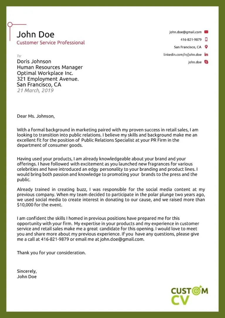 31437 cover letter elements