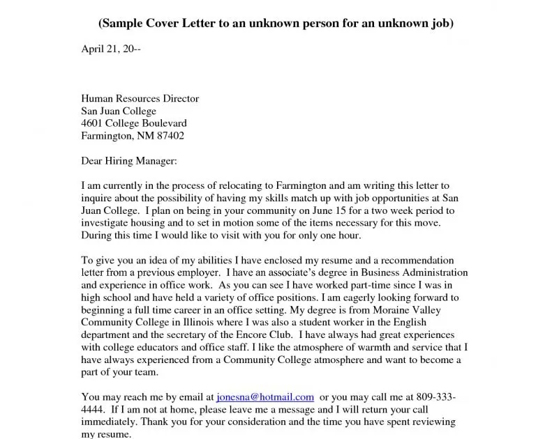 31444 addressing cover letter