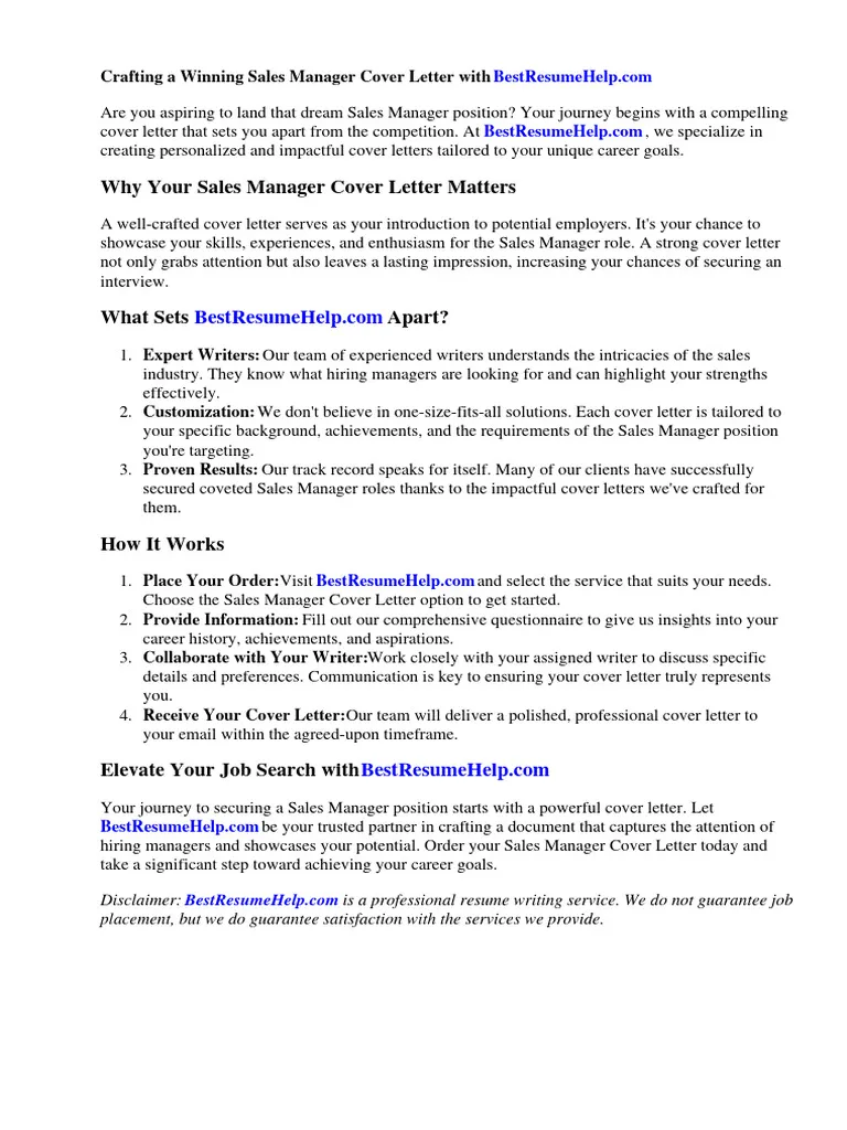 31448 sales manager cover letter tips