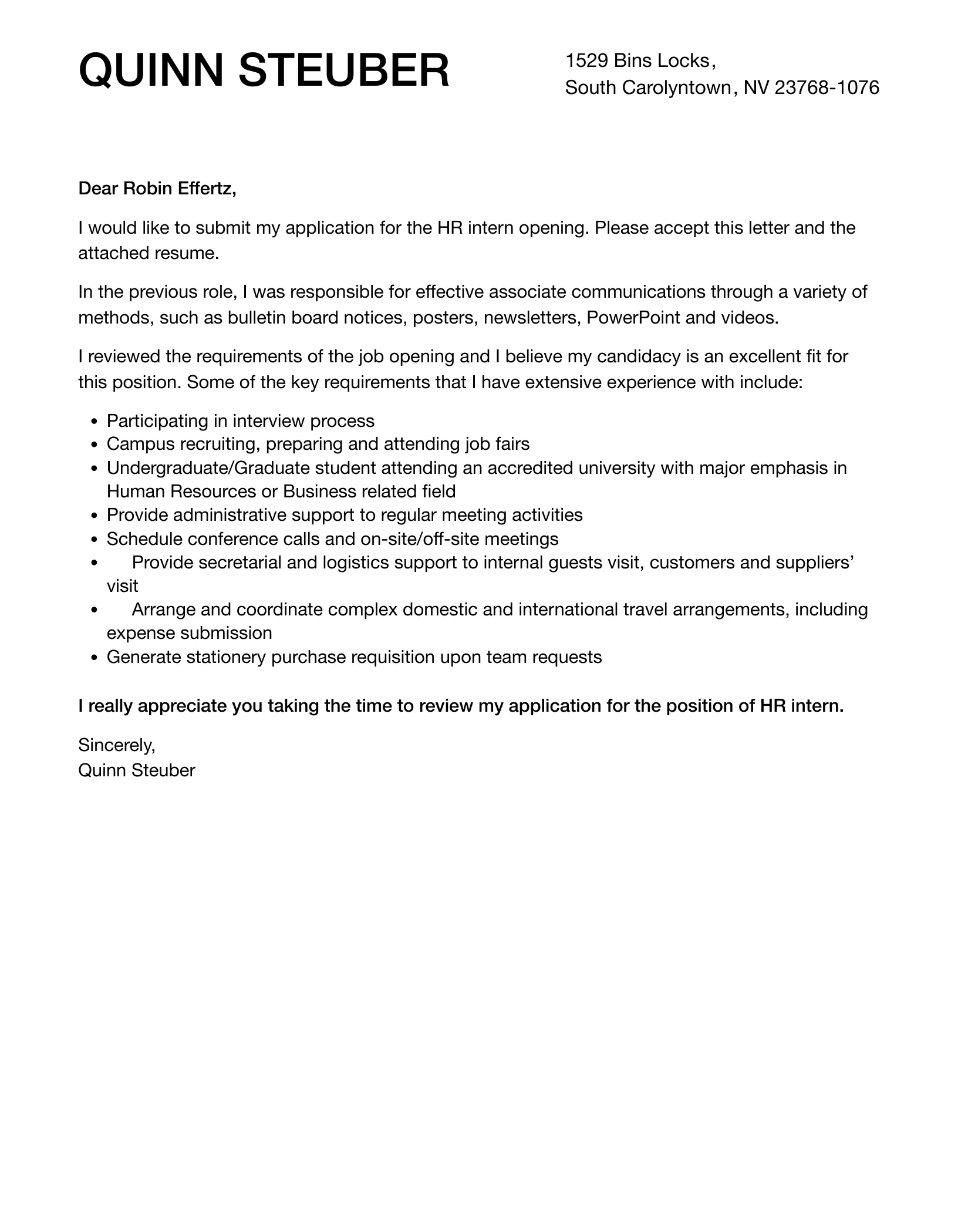 31449 cover letter tailor