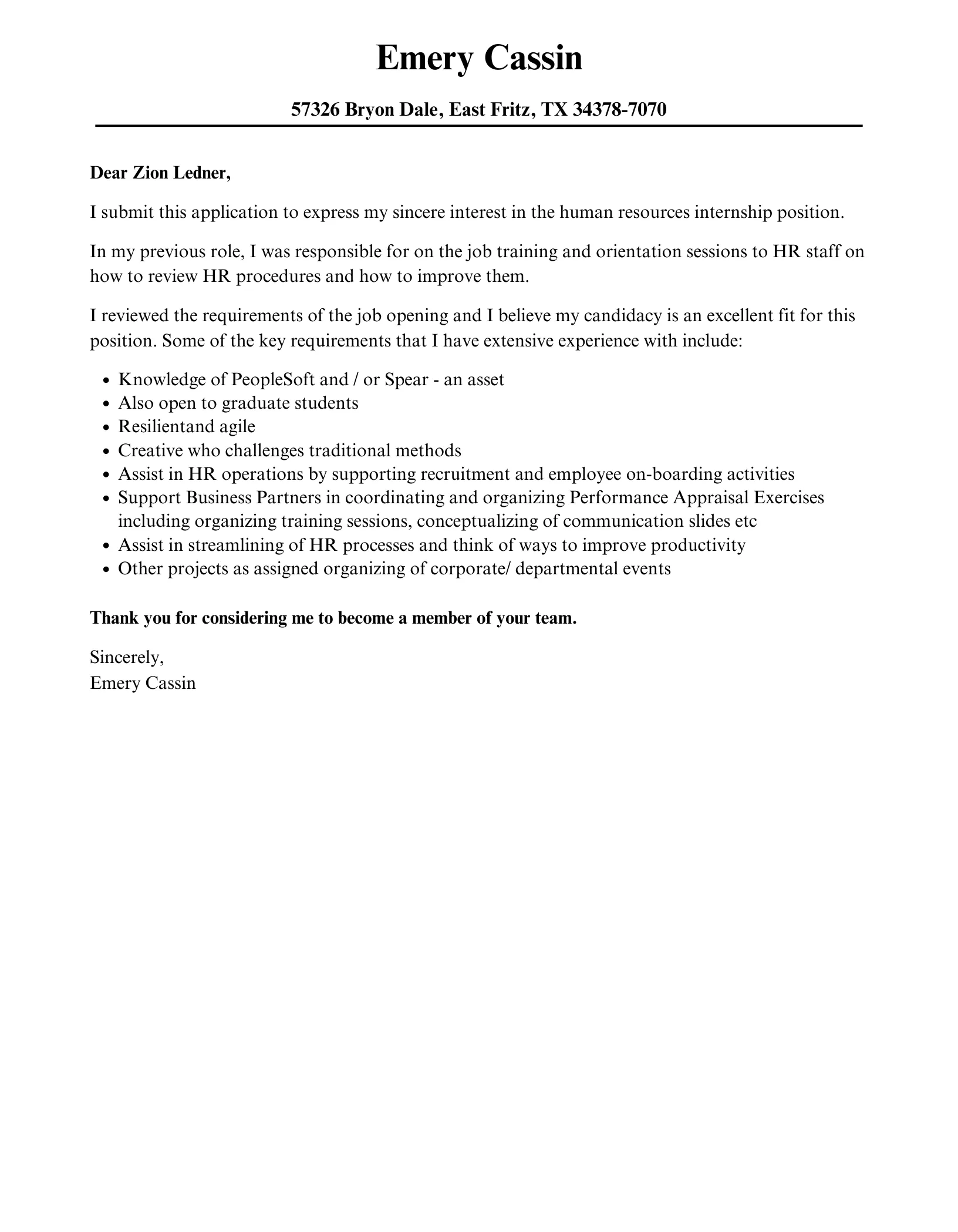 31449 enthusiasm letter