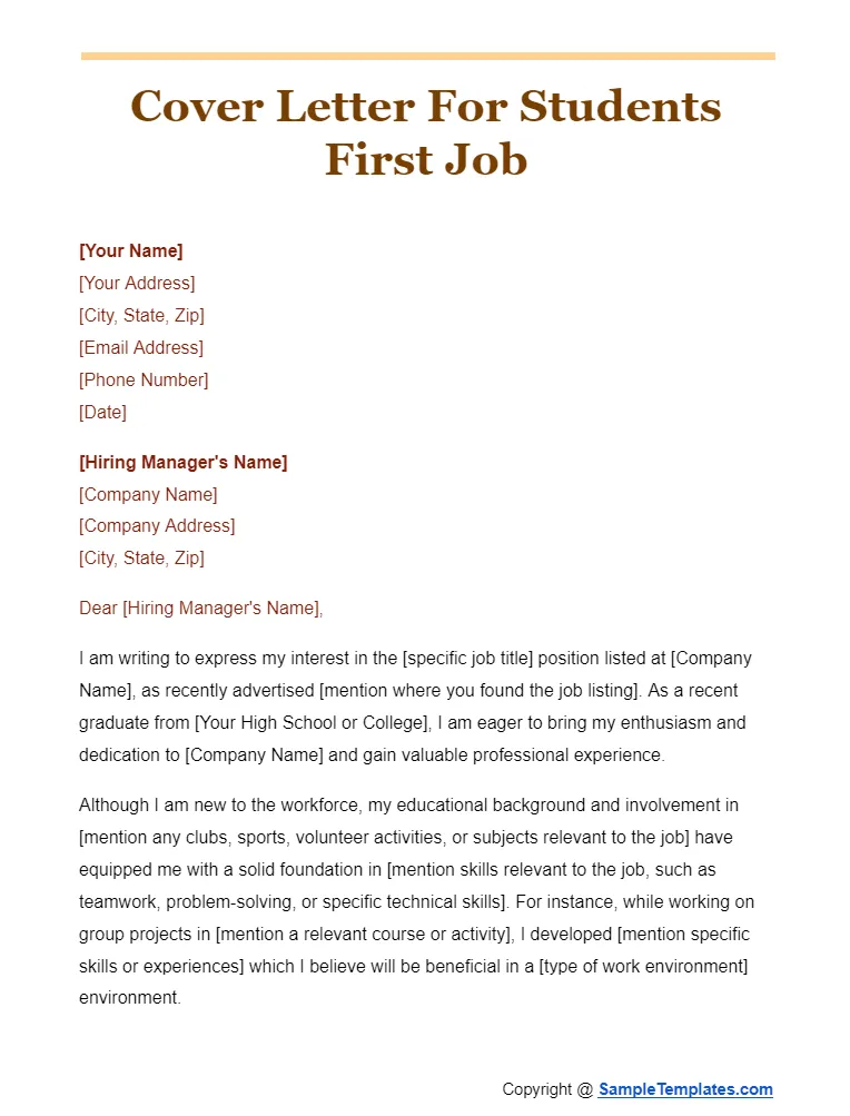 31450 cover letter template students