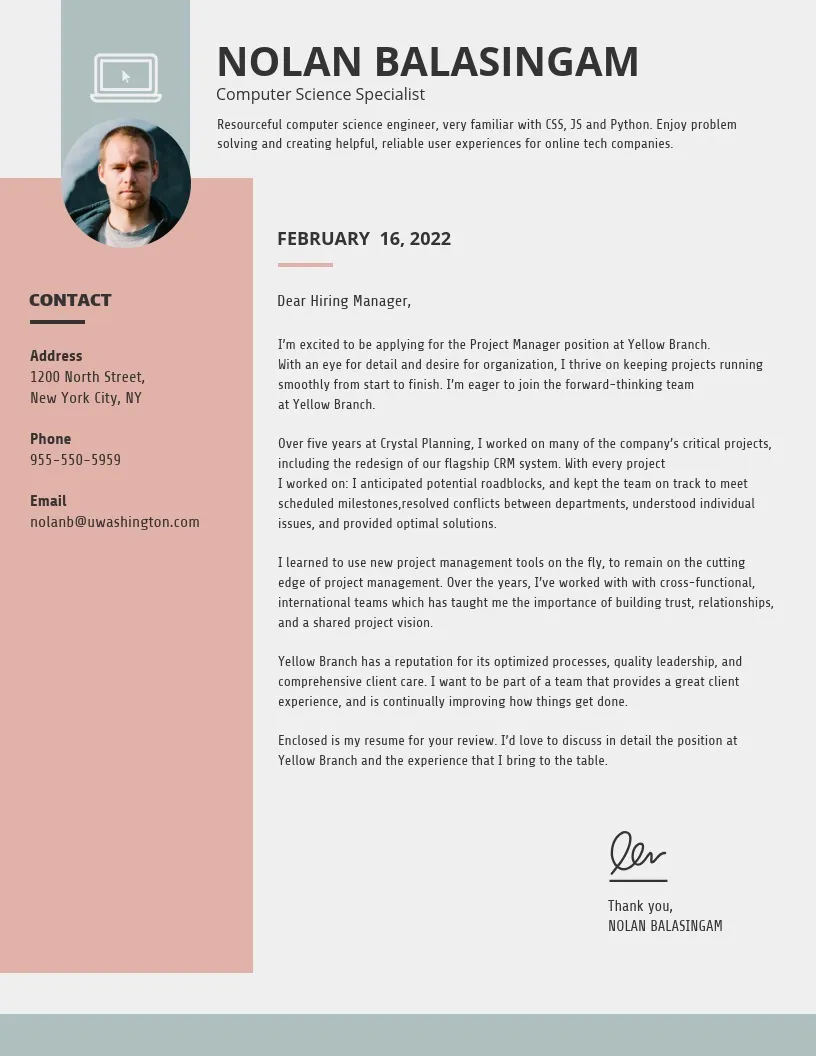 31450 tailor cover letter